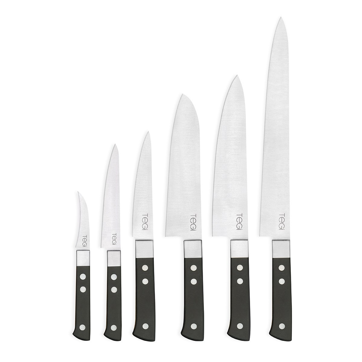 TEGI line Set di coltelli professionali realizzati artigianalmente Set of  professional handcrafted knives - Maserin